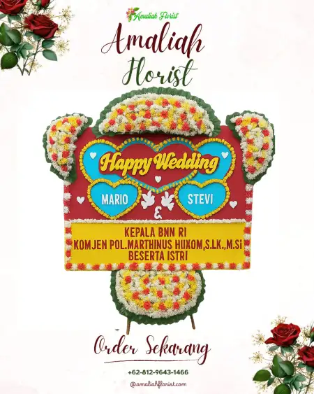 Papan Bunga Pernikahan Kerta Sari